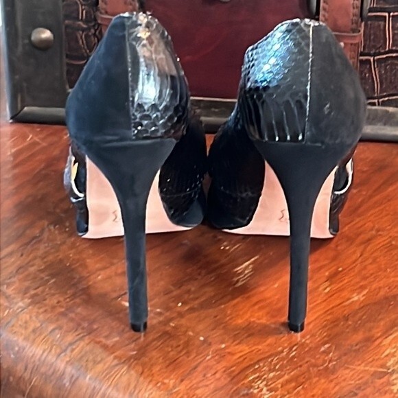 NWOT ALEXANDRE BIRMAN | Python and Suede Platform Stiletto Shoes | Size 6.5 - Picture 4 of 13